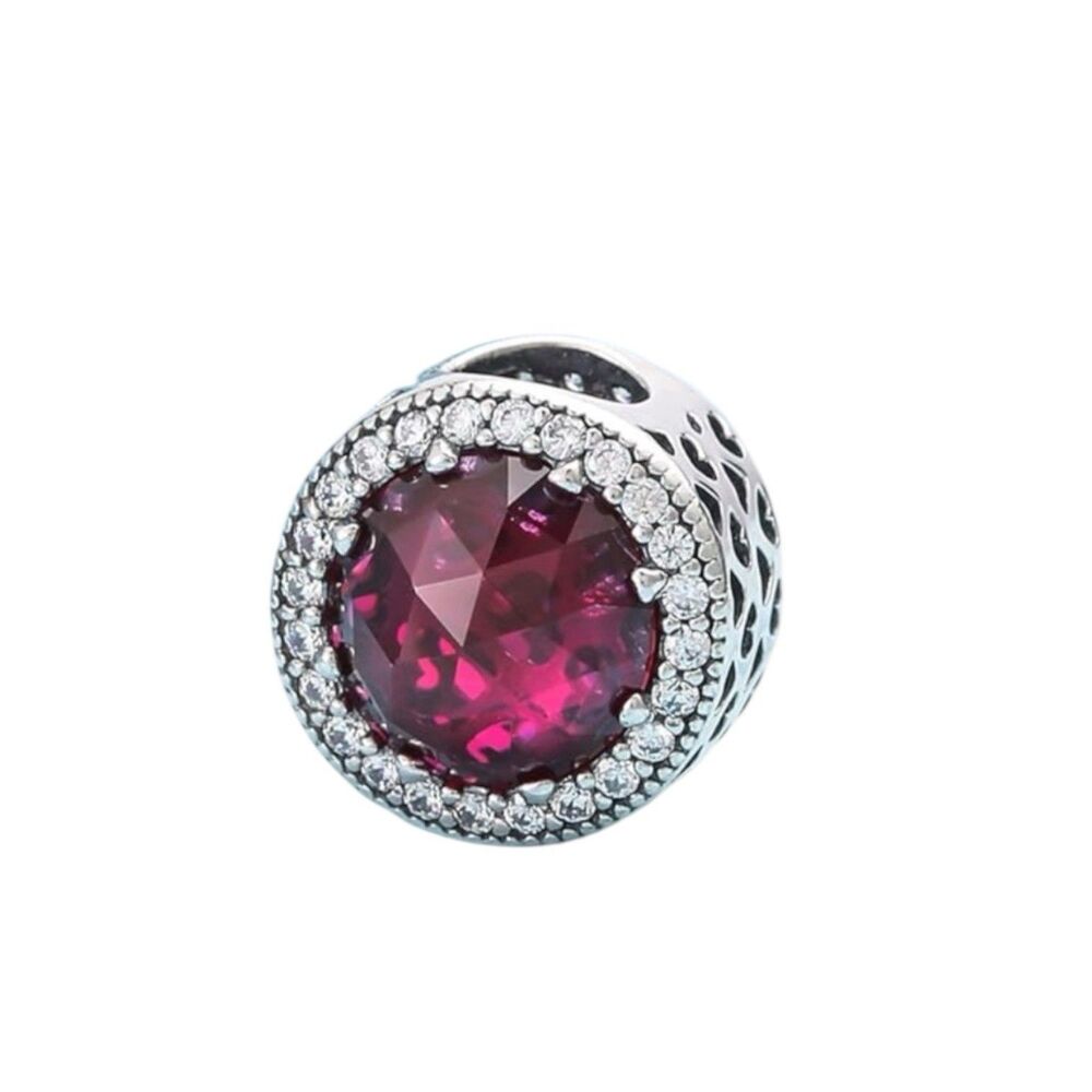AUTHENTIC PANDORA MOMENTS RADIANT HEARTS PINK CRYSTAL CHARM 791725NCC